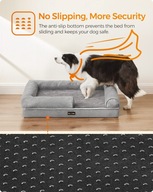 FEANDREA Ortopedyczne Legowisko Dla Psa Zdejmowany Pokrowiec 91x71x20cm