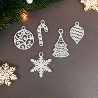 Zestaw ozdób choinkowych 3D