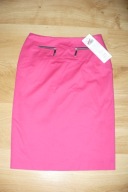 Spódnica ołówkowa Simple r. 34, róż, zamki, nowa!