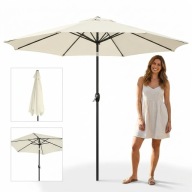 PARASOL OGRODOWY BALKONOWY NA TARAS SKŁADANY REGULOWANY 210 cm BEŻOWY MOCNY