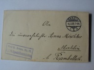 Malenin, gm. Miłobądz / Danzig - stary list z 1906 , pieczęć