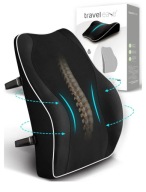Poduszka lędźwiowa Travel Ease pianka Memory do auta biura czarna