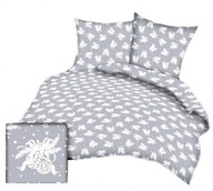 pościel bawełna lux 220x240 +2x70x80 +2xx40x40 guzik B 556 bombki szare
