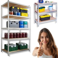 REGAŁ MAGAZYNOWY METALOWY 180X90X40 GARAŻOWY SOLIDNY STALOWY DO SPIŻARNI