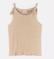 Bawełniana Brązowa Bluzka na Ramiączkach / Top – Rozmiar 122 / 7 lat