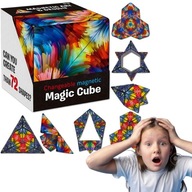 KOSTKA MAGNETYCZNA 3D PRZESTRZENNA FIDGET MAGIC CUBE ANTRYSTRESOWA ZABAWKA