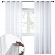 FIRANA BIAŁA WOAL GŁADKA DELIKATNA LEKKA NOWOCZESNA 145X240 CM