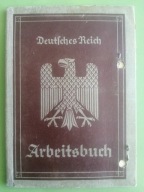 NIEMIECKA KSIĄŻECZKA PRACY ARBEITSBUCH OPPELN ( OPOLE )1936