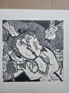 Ruski mir. 30 × 30 cm. 2022 r. (linoryt)