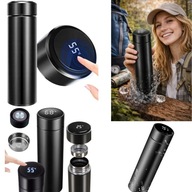 KUBEK TERMNICZNY Z WYŚWIETLACZEM CZARNY 500 ML