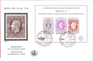 Belgia 1970 FDC ark. BELGICA, rody król. Leopold I, na datown. kr.Leopold I