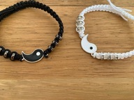 Bransoletki przyjaźni ying yang komplet 2 szt.