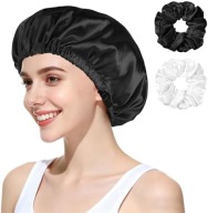 NOCNY REGULOWANA CZAPKA SATYNOWA DO WŁOSÓW NA NOC CZEPEK JEDWABNY NA NOC
