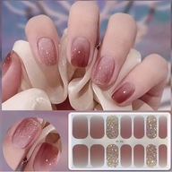 NKLEJKI NA PAZNOKCIE RED WINE i BROKATOWE