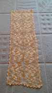 Duży biało-żółty bieżnik z bawełnianych nici-120cm x 40cm - bdb !!