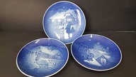 3 sztuki Kolekcjonerski porcelanowy talerz B &G Denmark 73,75,77