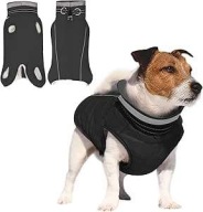 Kurtka dla psa ocieplana z polarem odblaskowa rozmiar L czarny