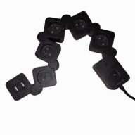 Elastyczna listwa zasilająca 5 gniazd z 2 USB