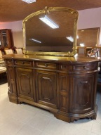 STYLOWA KOMODA WŁOSKA 205 cm GIĘTE FRONTY Orzech Meble Stylowe Italy