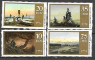 DDR obrazy - C.D.Friedrich - żaglowiec 1974 ** Mi 1958-61 (1410)