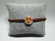 Bransoletka makramowa z żywicy UV - suszone kwiaty