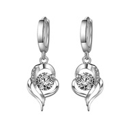 Kolczyki FF01 wiszące krótkie cyrkonie pr. sr. 925