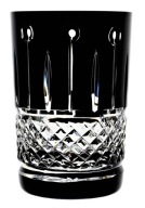 Czarne KRYSZTAŁOWE Szklanki do Napojów Literatki 220 ml Szlifowane Polskie