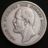 Szwecja 2 korony 1904 - król Oscar II - srebro