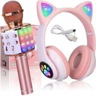 MEGA ZESTAW SŁUCHAWKI NAUSZNE + MIKROFON KARAOKE BLUETOOTH DLA DZIECI HIT!!