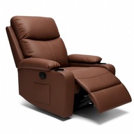 Fotel Rozkładany VERO z Podnóżkiem Ekoskóra 180 cm