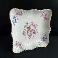 Kwadratowa patera Hammersley Fine Bone China – dekor ptaki i kwiaty