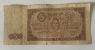 5 Złotych 1948 - Traktorzysta - SERIA F - PRL Miłczak 133