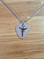 Naszyjnik z zawieszką z kostką gitarową Nirvana - In utero