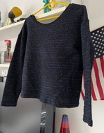 V Granatowy złoty S naf naf rarytas ciepły