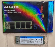 Dysk SSD Adata ultimate su800 512GB M.2 SATA III trasfery 560/520 MB/s