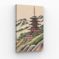 Obraz na płótnie 30x40 Japoński krajobraz pagoda | Pomysł na prezent