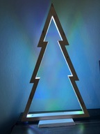 CHOINKA LED 60 cm z drewna sosnowego