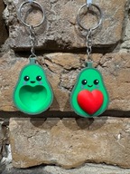 Parne breloki awokado 3D – uroczy zestaw dla par