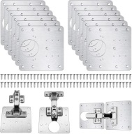 12szt BLASZKA NAPRAWCZA ZAWIASU PŁYTKI DO NAPRAWY WYRWANYCH ZAWIASÓW ZESTAW