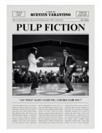 Plakat „Movie Times” – Minimalistyczny Plakat Filmowy w Stylu Gazety