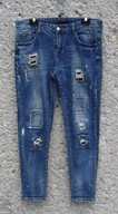 Ai Mi Di Premium Denim damskie jeansy z rozdarciami 28/L pas 88 cm
