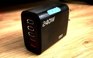 ŁADOWARKA DO TELEFONU LAPTOPA GaN DO 240W 3xUSB-C 2xUSB-A
