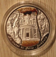 ANDORA 7 CUDÓW ŚWIATA LA CIUTAT DE PETRA - JORDANIA 10 DINARÓW 2009 + CERT
