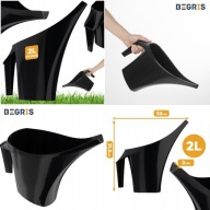 KONEWKA CZARNA Z TWORZYWA SZTUCZNEGO PODLEWANIE KWIATÓW ROŚLIN 2L BEGRIS