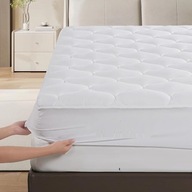MIĘKKA NAKŁADKA NA MATERAC 140X200 CM NADAJĄCA SIĘ DO PRANIA BIAŁA c117