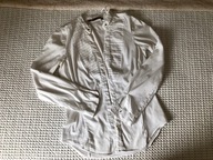 Koszula biała Zara M do pracy stójka roll up modna