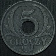 5 groszy 1939 GG - ładny egzemplarz