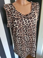 Top, bluzka włoska panterka, prążek, większy rozmiar