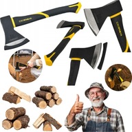 SIEKIERA UNIWERSALNA TOPOREK DO RĄBANIA DREWNA ZE STALI WĘGLOWEJ 800G MOCNY