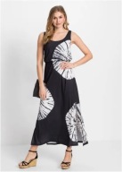 Tanio !_NOWA 219zł czarna WYSZCZUPLAJACA sukienka_srebrne dżety_halka r.44